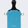 Botter Afro Comb With Padded Leather Bag Blue
