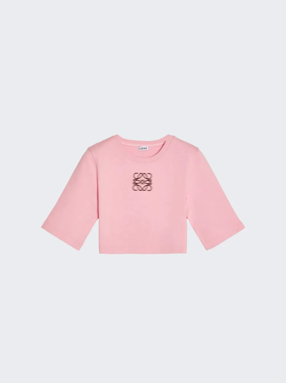 Loewe Anagram Cropped T-Shirt Pink