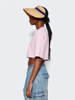 Loewe Anagram Cropped T-Shirt Pink
