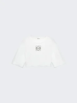 Loewe Anagram Cropped T-Shirt White