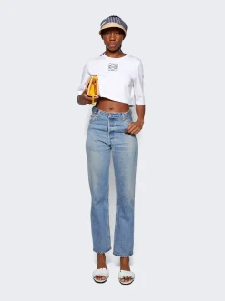 Loewe Anagram Cropped T-Shirt White