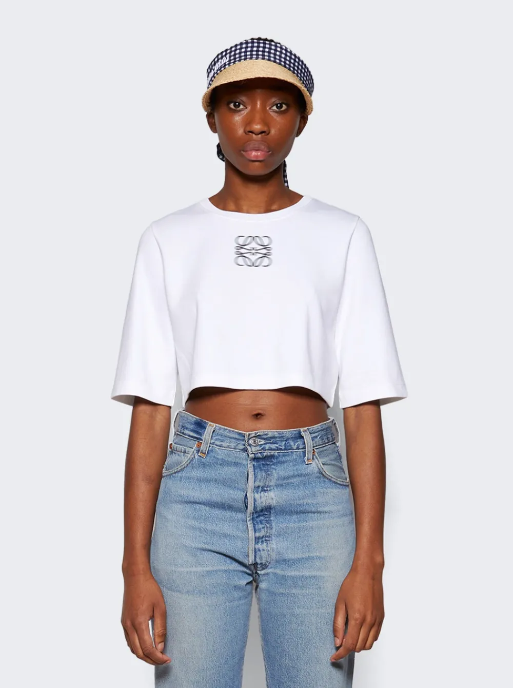 Loewe Anagram Cropped T-Shirt White
