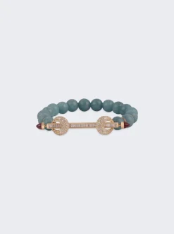 Ananya Aquamarine And Diamond Chakra Bracelet 18K Yellow Gold