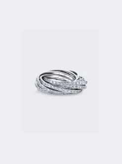 SHAY Baguette Diamond Rolling Ring 18K White Gold