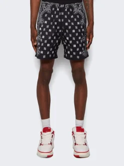 Amiri Bandana Paisley Swim Shorts Black
