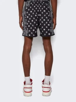 Amiri Bandana Paisley Swim Shorts Black