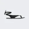 The Row Beach Sandal Black
