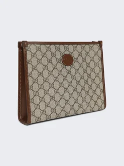 Gucci Beauty Case With Interlocking G Brown