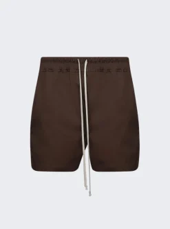 Rick Owens Bela Boxer Shorts Brown