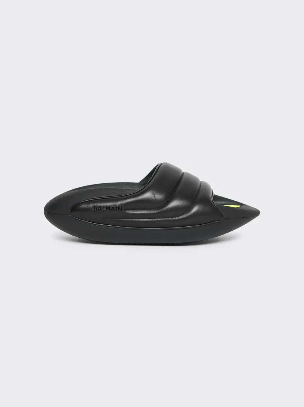 Balmain B-It Puffy Quilted Slides Black