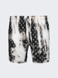 Amiri Bleached Ma Paisley Swim Shorts Black