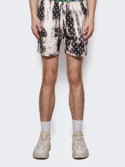 Amiri Bleached Ma Paisley Swim Shorts Black