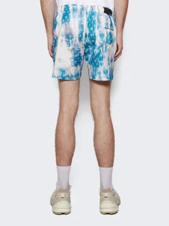 Amiri Bleached Ma Paisley Swim Shorts Blue