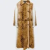 Loewe Blurred Print Trench Coat Beige