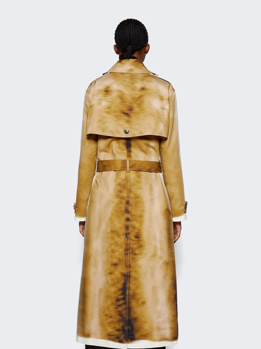 Loewe Blurred Print Trench Coat Beige
