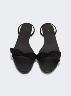 The Row Bow Sandal Black