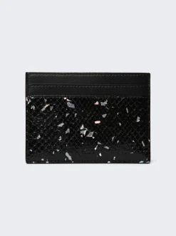 Saint Laurent Card Case Black And Silver