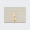 Saint Laurent Cassandre Card Case Crema Soft