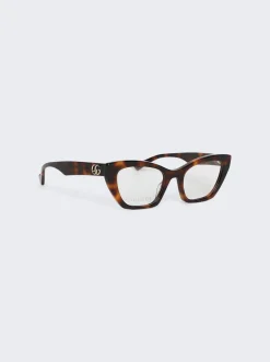 Gucci Cat-Eye Glasses Clear