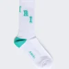Amiri Collegiate Tube Sock White And Teal
