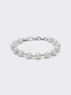 Maor Consi Bracelet In Silver With White Pearls