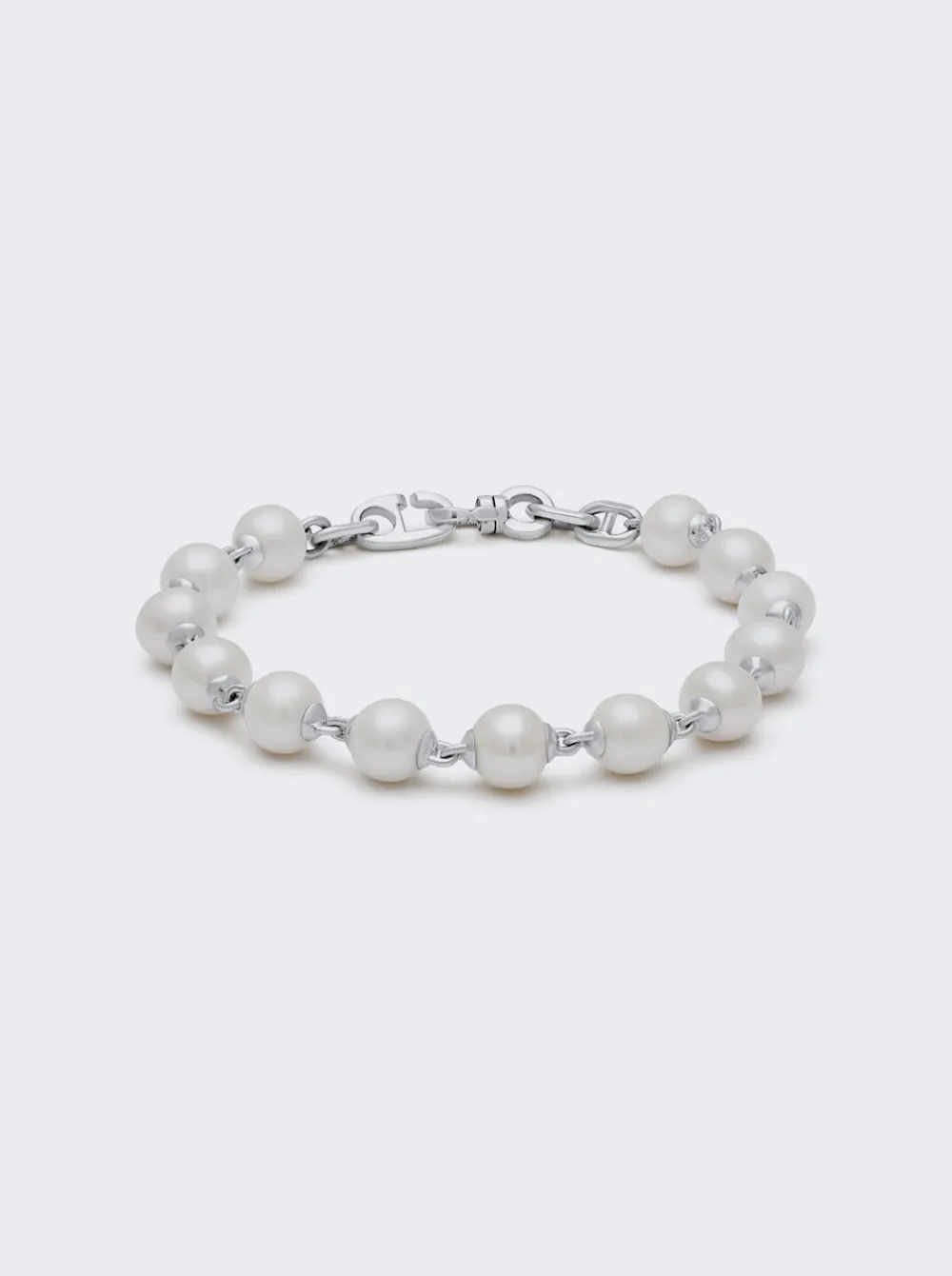 Maor Consi Bracelet In Silver With White Pearls