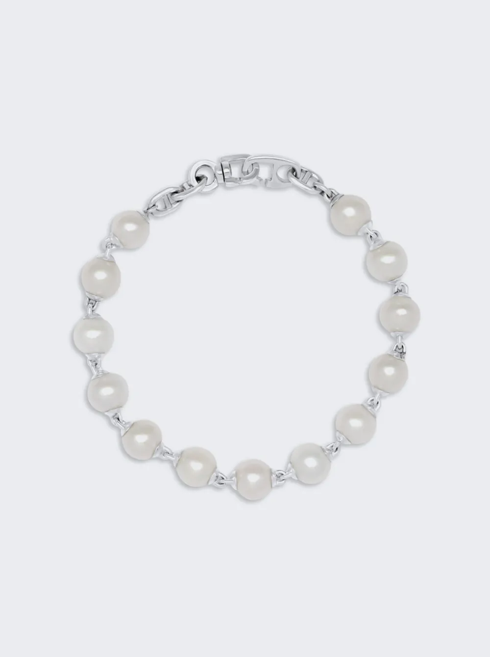 Maor Consi Bracelet In Silver With White Pearls