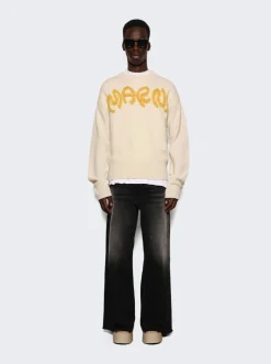 Marni Crewneck Sweater Stone White