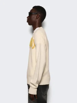 Marni Crewneck Sweater Stone White