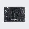 BURBERRY Croc-Embossed Leather Card Case Black