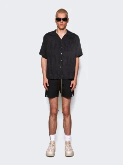 Rhude Crocodile Swim Shorts Black