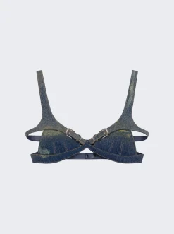 Givenchy Crossed Front Bra Military Blue