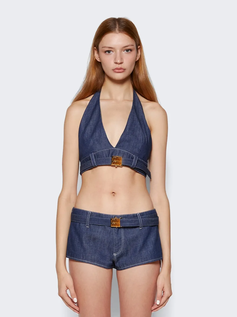 Miu Miu Denim Top Blue
