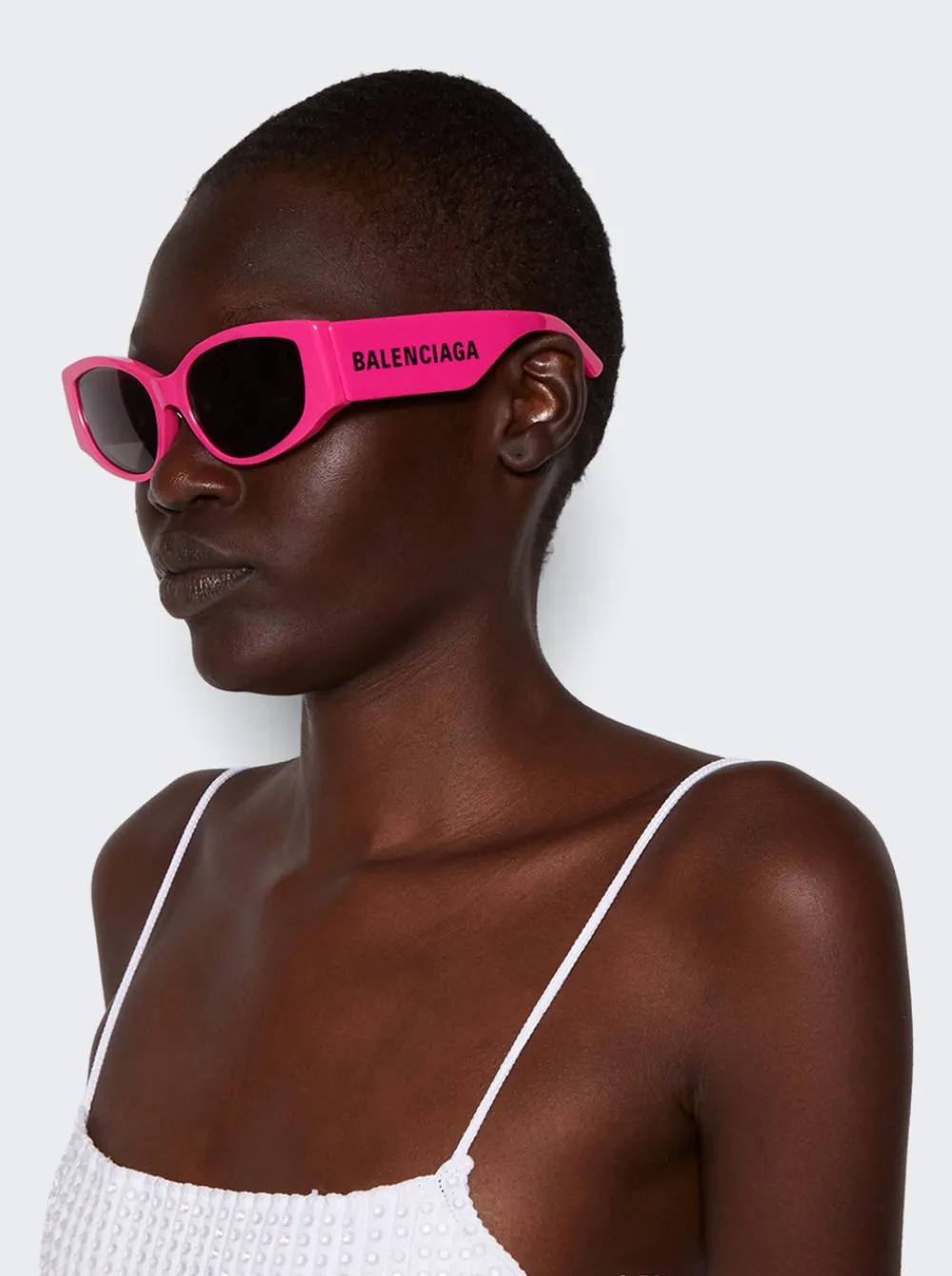 Balenciaga D-Frame Sunglasses Fuchsia