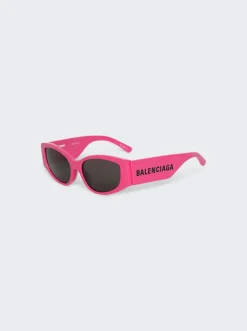 Balenciaga D-Frame Sunglasses Fuchsia