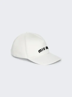 Miu Miu Drill Baseball Cap White