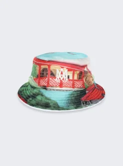 Amiri Eden Rock Airbrush Reversible Bucket Hat Multicolor