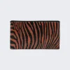 Judith Leiber Embellished Tiger Stripes Pouch Copper And Black