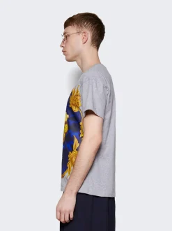 BALLY Emblem Printed Short Sleeve T-Shirt Grey Melange