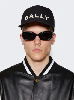 BALLY Embroidered Baseball Hat Black