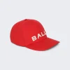BALLY Embroidered Baseball Hat Deep Ruby