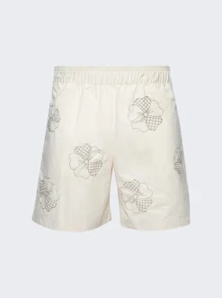 Paris Laundry Embroidered Summer Short Sable