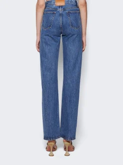 Alexander Wang Ez Straight Leg Clear Bead Jeans Deep Blue