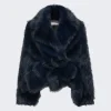 Sacai Faux Fur Jacket Navy
