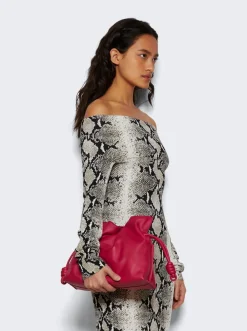 Loewe Flamenco Clutch Monochrome Bag Ruby Red