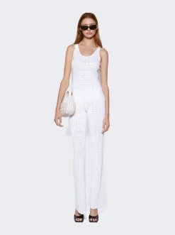 Givenchy Flare Pants In 4G Jacquard White