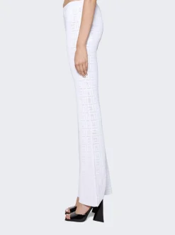 Givenchy Flare Pants In 4G Jacquard White