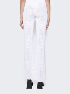 Givenchy Flare Pants In 4G Jacquard White