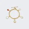 Nina Runsdorf Flip Charm Bracelet 18K Yellow Gold
