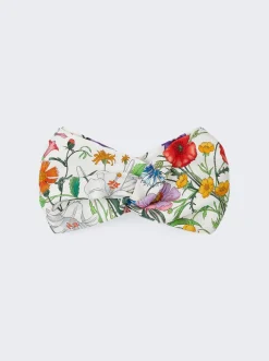 Gucci Flora Print Silk Headband White